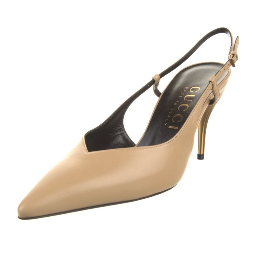 Gucci Leather Slingback Heels - Picture 3 of 5